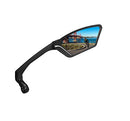 MEACHOW New Scratch Resistant Glass Lens,Handlebar Bike Mirror, Rotatable Safe Rearview Mirror, Bicycle Mirror,(Blue Right Side) ME-010RB