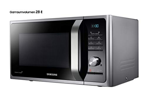 Samsung MS2BF303TAS/EG Microwave, 1000 W, 28 Cooking Chamber (Extra Large), 20 Inch Width, Power Defrost, 26 Automatic Programmes, Silver