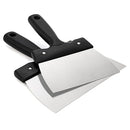 Peohud 2 Pack Coating Spatula for Chocolate, Stainless Steel Chocolate Scraper, Chocolate Thermostat Spatula for Smoothing Dough, Cake
