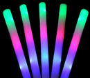 LED Foam Sticks RGB Thunder Wand Glow Sticks Flashing Light Rave Party (20 Pack)