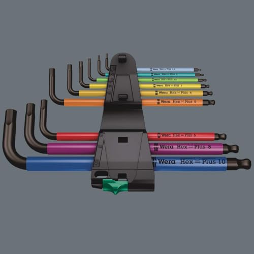 Wera 950/9 Metric Multicolour Hex-Plus L-Key 9-Pieces Set