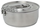 Stanley Even Heat Essential Pot Set, 4-Piece Camping Cookware Set with Stainless Steel Pots and Pans, Utensils, Lids, and Cooking Accessories, Outdoor Travel Kit for Campsites, Hiking, and More