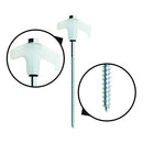 15x Heavy Duty Steel Screw/Drill Camping Tent Pegs with Glow in The Dark Head