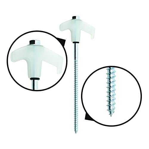 15x Heavy Duty Steel Screw/Drill Camping Tent Pegs with Glow in The Dark Head
