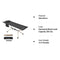KingCamp Camping Cot for Adults Portable Hammock with Aluminum Alloy Stand Lightweight Robust Folding Sleeping Cot Non-Slip Outdoor Hammock Bed for Indoor Patio Garden Yard Nap Sunbathing Cot Black
