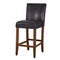 70cm Luxury Brown Faux Leather Barstool