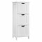 VASAGLE Bathroom Floor Storage Cabinet, Slim Storage Unit 3 Drawers, 32 x 30 x 81 cm, for Bathroom, Living Room, Bedroom, Kitchen, Nordic Scandinavian Style, Matte White BBC50WT