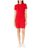 Lacoste Women's Short Sleeve Slim Fit Stretch Pique Polo Dress, Red, 12