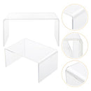 2pcs Display Risers Rectangular Clear Acrylic Showcase Collectibles Display Stands Suitable for Retail Shoe Showcase Jewelry