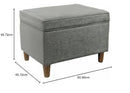 HomePop 24" Storage Ottoman, Gray (K7732-F2281-V), Large