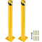 VEVOR Safety Bollard, 122cm Height Bollard Post, 11cm Diameter Steel Pipe Safety Bollard Post, Yellow Steel Bollard, Steel Safety Bollard with 8 Anchor Bolts, Perfect for Traffic-Sensitive Area