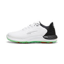 PUMA GOLF Men's Phantomcat Nitro Sneaker, Puma White-puma Black-fluro Green Pes, 15
