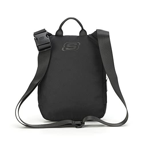 SKECHERS Men Casual Crossbody Messenger Bag, Waterproof Small Shoulder Satchel Bag for Travel Work, Lightweight Daypack Travel Passport handbags Wallet Case for Cell Phone