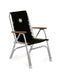 FORMA MARINE High Back Black Deck Chair, Boat Chair, Folding, Anodized, Aluminium, Model M150BL