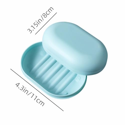 Plastic Soap Dish, 2 PCS Soap Dish with Lid, Bathroom Soap Holder, Soap Cases with Lid, Soap Box for Shower Travel Bathroom