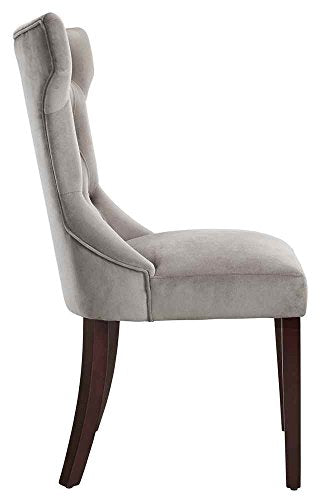 Dorel Living Clairborne Tufted Upholestered Dining Chair Taupe Set of 2