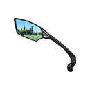 MEACHOW New Scratch Resistant Glass Lens,Handlebar Bike Mirror, Rotatable Safe Rearview Mirror, Bicycle Mirror, (Blue Left Side) ME-006LB