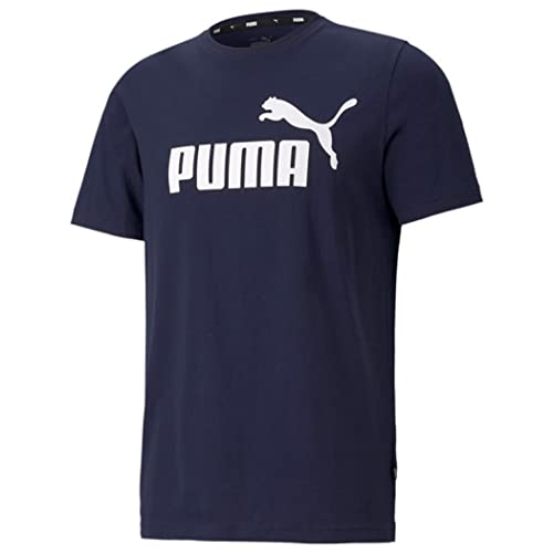 PUMA Men's Essential Logo Tee, Black, XL