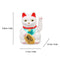 4 Inch Arm Waving Fortune Cat Battery Powered, Hand Waving Welcoming Cat Chinese Lucky Cat Decor for Home Desk Ornament Gift Giving