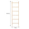 Clevinger 6-Tier Bamboo Freestanding Rack Towel Ladder Blanket Ladder, Farmhouse Blanket Holder,Wall Leaning Ladder Shelf, Decorative Quilt Stand for Living Room, Bathroom, Bedroom (6-Step Towel Rack)