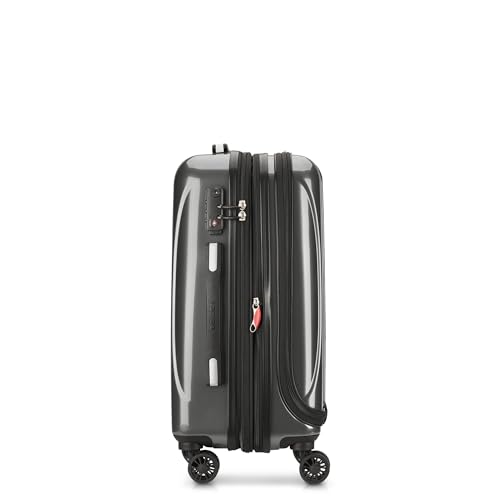 DELSEY Paris Helium Aero Hardside Expandable Luggage with Spinner Wheels, Brushed Charcoal, Carry-On 19 Inch, Helium Aero Hardside Expandable Luggage with Spinner Wheels