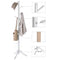 VASAGLE Standing Coat Rack, Solid Wood Coat Rack, Tree-Shaped Coat Rack with 8 Hooks, 3 Height Options, for Clothes, Hats, Bags, for Living Room, Bedroom, Home Office, White RCR60WT