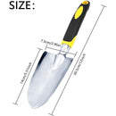 XUTONG Garden Shovel Trowel, Hand Shovel Soft Rubberized Non-Slip Handle for Transplanting Weeding Moving and Smoothing Digging and Planting (Yellow)