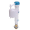 Toilet Fill Valve Toilet Fill Valve Bottom Entry ABS Toilet Push Button Fill Valve Dual Flush Cistern Syphon Bathroom Blue White UK G1/2 (4 Points Copper Pipe Water Inlet Valve)