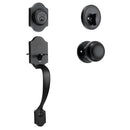 VEVOR Front Door Handle and Deadbolt Set, Matte Black Front Door Lock Set with Interior Knob, Single Cylinder Handleset Adjustable Hole Spacing, for Right and Left Handed Entrance and Front Door