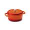 Mundial Cast-Aluminum Dutch Oven – 4 Qt., Large Dutch Oven Pot with Lid & Handles for All Stoves Including Induction – Dishwasher- & Oven-Safe Casserole Cookware with Nonstick Ceramic Enamel, Orange