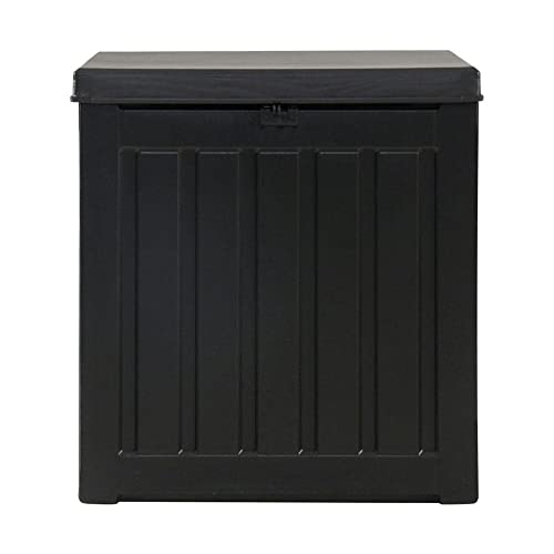 Gardeon Indoor/Outdoor Storage Box 80L with Lockable Lid for Patio Cushions, Pool Accessories, Toys, Gardening Tools, Sports Equipment, Waterproof and UV Resistant, Black