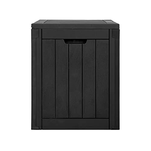 Gardeon Indoor/Outdoor Storage Box 118L with Lockable Lid for Patio Cushions, Pool Accessories, Toys, Gardening Tools, Sports Equipment, Waterproof and UV Resistant Resin, Black