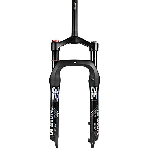 Gaderth Bike Suspension Fork, 20 inch Fat Bike Straight Front Fork, 4.0" Tire 135mm Air Double Shoulder Bicycle Front Fork, Snow Beach Shock Absorber Mountain Bike MTB Fork 20 inches