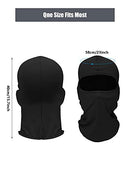 6 Pieces Face Balaclava Ski Mask Cover Winter Ice Silk UV Protection Full Cover for Women Men Outdoor Sports, Black, One size