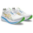 ASICS Men's GEL-NIMBUS 26 Running Shoes, White/Waterscape, 12.5