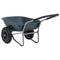 vidaXL Heavy-Duty Wheelbarrow - 100 kg Capacity, Green and Grey, Metal and Plastic, Ideal for Garden Tasks and Home Improvement