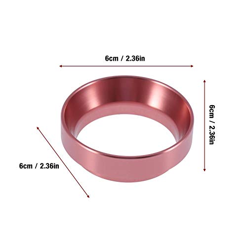 Espresso Dosing Funnel Aluminum Coffee Dosing Ring Replacement-for 58mm Portafilters (Rose Red)