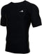 CompressionZ Men's Short Sleeve Compression Shirt - Athletic Base Layer (Black, 2XL)