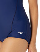 Speedo Women's Powerflex Conservative Ultraback Swimsuit, Nautical Navy, 8