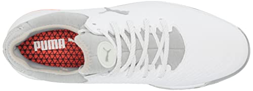 Puma Golf Men's Proadapt Alphacat Golf Shoe, Puma White/High-Rise, 11.5