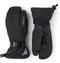 Hestra Unisex Powder Gauntlet 3-Finger Glove I Leather Glove for Alpine Skiing & Everyday Winter Wear - Black - 7