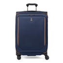 Travelpro Crew Classic Lightweight Softside Expandable Checked Luggage, 8 Wheel Spinner Suitcase, TSA Lock, Men and Women, Checked Medium 25-Inch, Patriot Blue, Patriot Blue, Checked-Medium, Crew