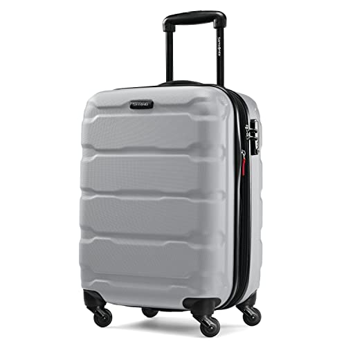 Samsonite Unisex-Adult Omni Pc Hardside Expandable Luggage with Spinner Wheels, Silver, 3-Piece Set (20/24/28), Omni Pc Hardside Expandable Luggage with Spinner Wheels