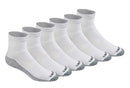 Dickies Men's Dri-Tech Moisture Control Quarter Socks Multi-Pack, White (6 Pairs), Shoe Size: 6-12