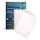 Avarrix Australia Printable Vinyl Sticker Paper for Inkjet & Laser Printer, Transparent Clear Glossy, 20 Sheets, A4 Size, Glossy Transparent Clear Sheets, Waterproof A4 Sticker Paper for Printer
