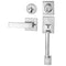 Azdele Satin Nickel Front Door Handle with Deadbolt and Lever Set, Modern Front Door Lock Set, Door Handle with Single Cylinder Deadbolt for Exterior Door, Reversible for Right&Left Handed