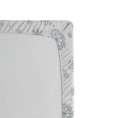 Ambesonne Winter Fitted Sheet Set, Pattern Ornate Snowflake Motifs and Dots Retro Christmas Inspired Repetitive, Decorative Bedding All-Round Elastic Pocket 2 Pcs, Twin XL Size, Pale Grey