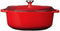 Lodge 7 Quart Enameled Cast Iron Dutch Oven with Lid – Dual Handles – Oven Safe up to 500° F or on Stovetop - Use to Marinate, Cook, Bake, Refrigerate and Serve – Red