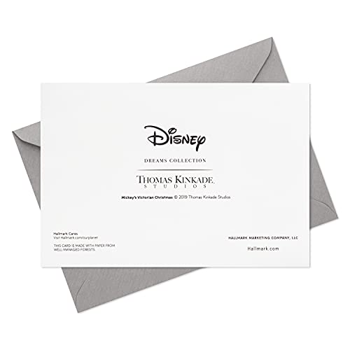 Hallmark Thomas Kinkade Boxed Christmas Cards Assortment, Mickey Mouse (3 Designs, 24 Christmas Cards with Envelopes), 5XPX1034