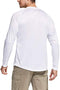 CQR Men's UPF 50+ Outdoor Long Sleeve Shirts, UV Sun Protection Loose-Fit Water T-Shirts, Performance Running Workout Shirt, TOL003-WHT XX-Large